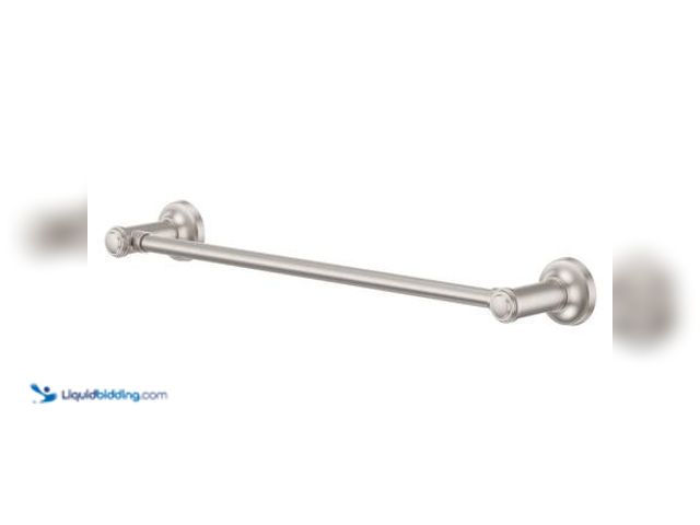 Lot 49-5546583 - Pfister Briscoe 18 in. Wall Mounted Single Towel Bar in Spot Defense Brushed Nickel Model # BTB-BCO1...