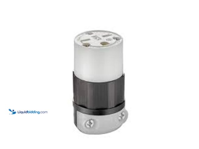 Lot 49-5436285 - Qty 3. Leviton 15 Amp 250-Volt NEMA 6-15R Straight Blade Connector, Black and White 5669-CS. Model #...