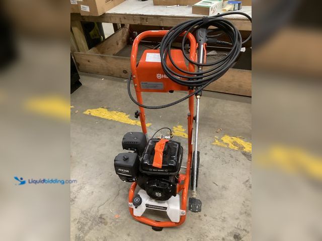 Lot 49-5542428 - Husqvarna 3200 PSI Gas Powered Pressure Washer, Used with attachments I145and scuffs
