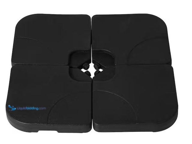 Lot 49-3539094 - WESTIN OUTDOOR
4-Piece HDPE Plastic Hanging Cantilever Offset Patio Umbrella Plate Set with Easy-Fi...