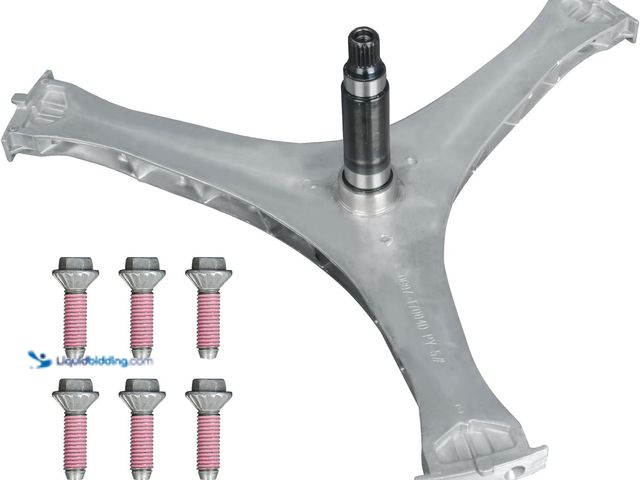 Lot 49-5437551 - DC97-17004B Washer Flange Shaft Assembly with DC60-40137A Spider Hex Bolt 6 PCS Compatible with Sams...