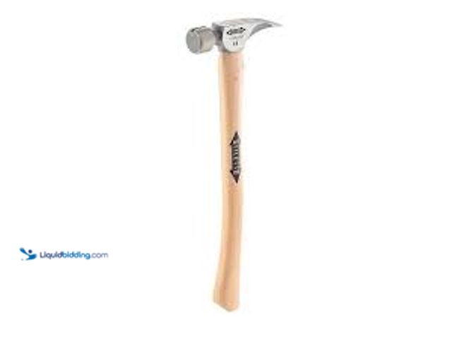 Lot 49-5489340 - Stiletto 14 oz. Titanium Milled Face Hammer with 18 in. Curved Hickory Handle. Model # TI14MC. New