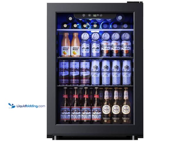 Lot 49-2024036 - SIMZLIFE 17.4 in. Single Zone 100-Cans Freestanding/Countertop Beverage Refrigerator Cooler Fridge i...