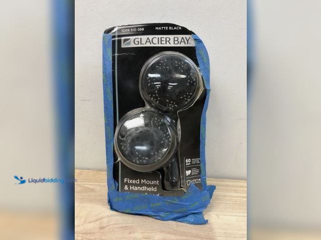 Lot 49-5555462 - Glacier Bay N9318MB-CB 6-Spray Patterns, 1.8 GPM, 4.5 in. Wall Mount Dual Shower, Unused with hardwa...