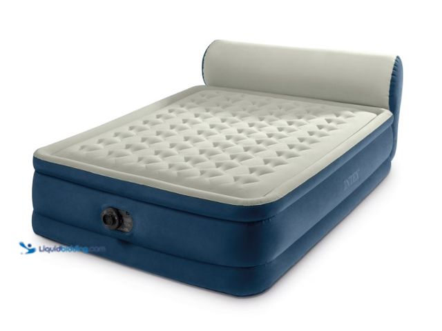 Lot 49-1625810 - Intex Headboard 18" Queen Dura-Beam Deluxe Raised Air Bed Mattress with Built-in Pump, Model # AP619...