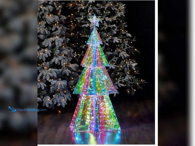 Lot 49-1542253 - Seasonal LLC Prismatic Iridescent Christmas Tree 45", LED Lights, Model# B0DBWL5M3D, Unused, Tested ...