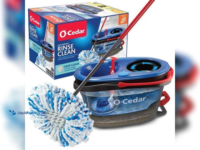 Lot 49-1548577 - O-Cedar RinseClean Deep Clean Microfiber Spin Mop, Clean with Clean Water. Model # 174221. Used.  Re...