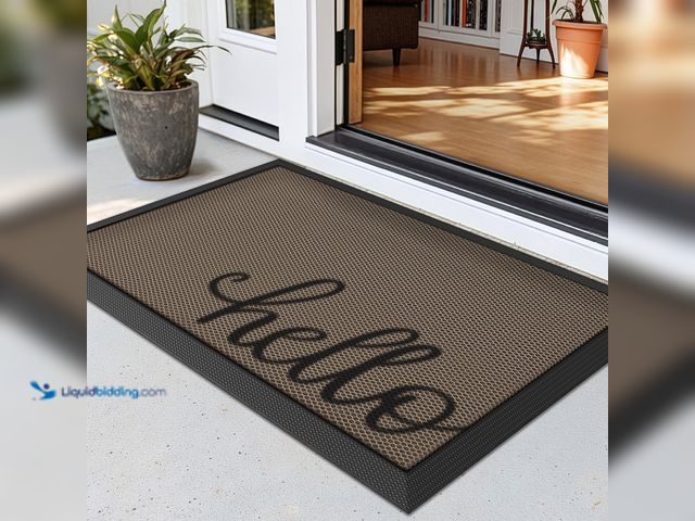 Lot 49-5553101 - LUMI Outside Welcome Door Mat 24x36, Non-Slip Durable Rubber Easy Clean | Hello Print, Stain Resista...