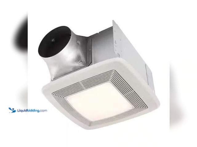 Lot 49-1569431 - Broan-NuTone QT Series Quiet 130 CFM Ceiling Bathroom Exhaust Fan with Light and Night Light, 1.5 So...