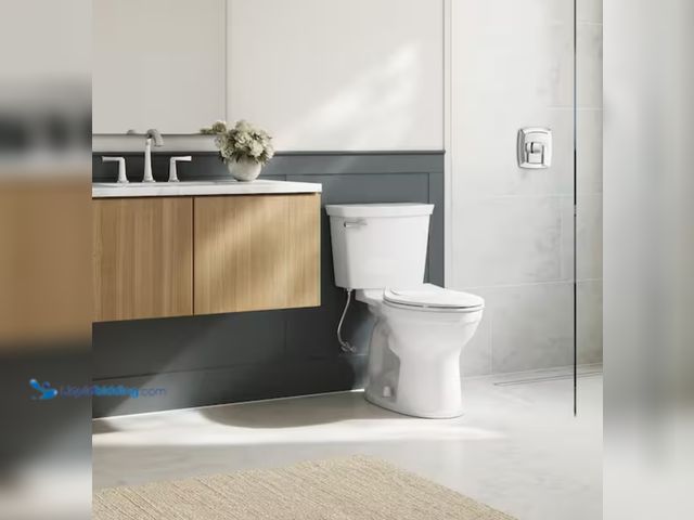 Lot 49-2000081 - American Standard Champion Two-Piece 1.28 GPF Single Flush Elongated Chair Height Toilet with Slow-C...
