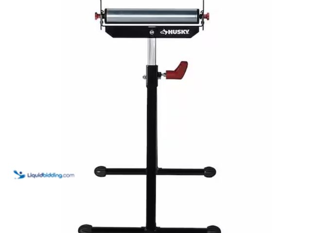 Lot 49-2005619 - Husky 23 in. to 43 in. Stationary Steel Roller Stand with Edge Guide, Model # AC43C, Used, Has attac...