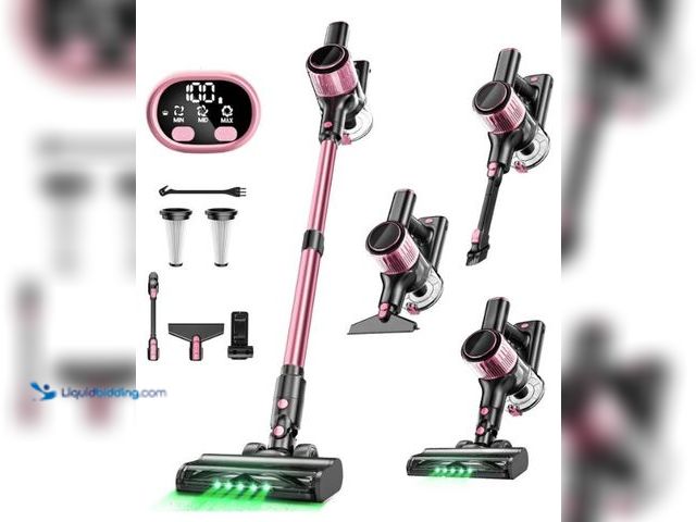 Lot 49-5436704 - Cordless Vacuum Cleaner, 8 in 1 Powerful Suction Lightweight Vacuum Cleaner for Home, LED Display, 3...