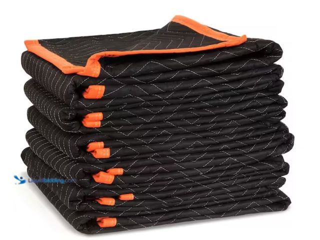Lot 49-2001207 - (6-Pack) WEN 72 in. x 40 in. Heavy-Duty Padded Moving Blankets, Model # 272406, Unused, Factory pack...