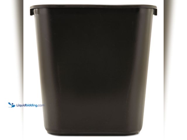 Lot 49-5554292 - Rubbermaid Commercial Products Plastic Deskside Wastebasket (Black), 12 Pack  Model # FG295600BLA Un...