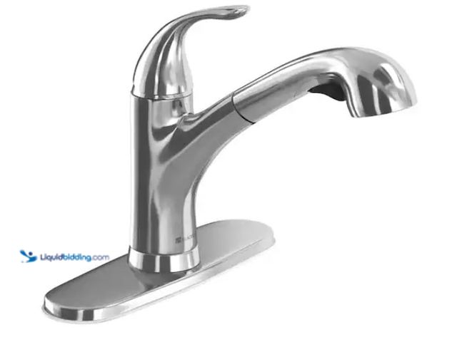 Lot 49-1567693 - Glacier Bay Market Single-Handle Pull-Out Sprayer Kitchen Faucet in Polished Chrome, Model # HD67737...