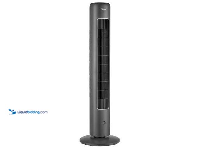 Lot 49-3615871 - Midea 42 in. 3-Speeds Tower Fan in Gray with Wi-Fi, Sleep Mode, 60° Oscillation, 7-Hours Timer, Arom...