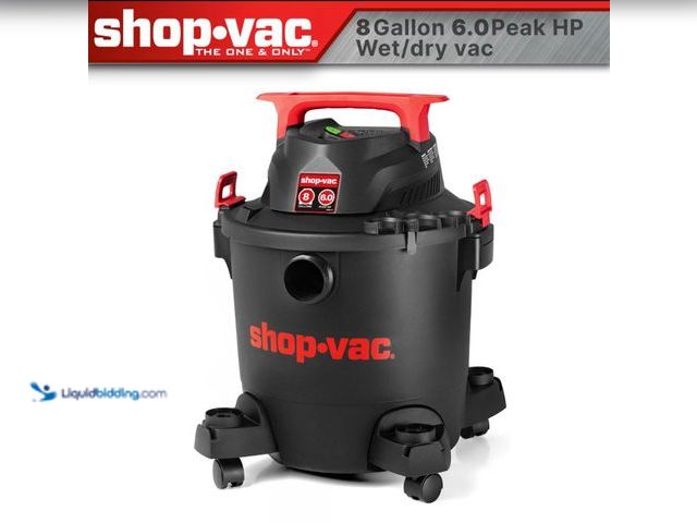 Lot 49-1623974 - Shop-Vac® 8 Gallon Wet/Dry Vacuum, 6.0 Peak HP, Black Tank, Model # 18990910374, Slightly used, Has ...