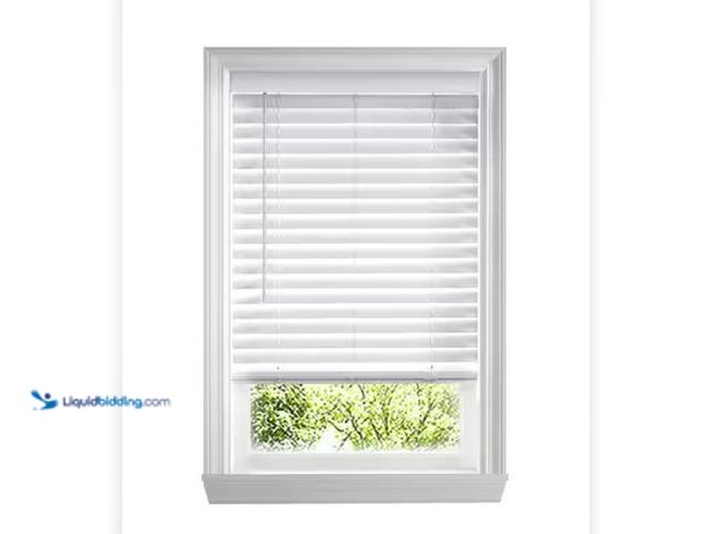 Lot 49-1550335 - 30 in. W x 54 in. L (Actual Size 29.5 in. W x 54 in. L) Home Decorators Collection
White Cordless F...