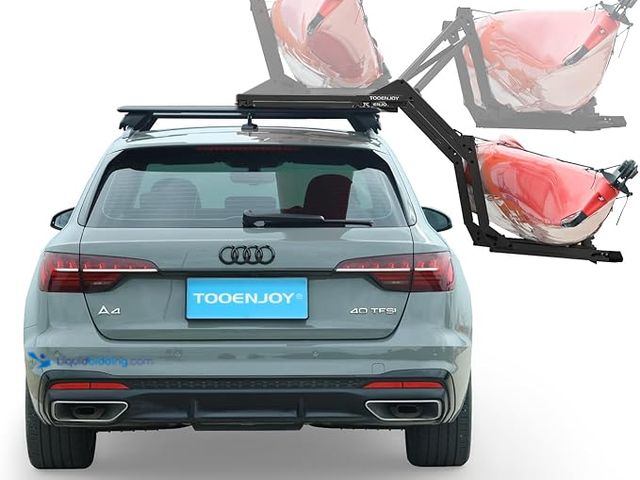 Lot 49-1510773 - TOOENJOY Heavy-Duty Kayak Lift Assist Roof Rack, 100 LBS Capacity Kayak Canoe Rooftop Loader, Elevat...