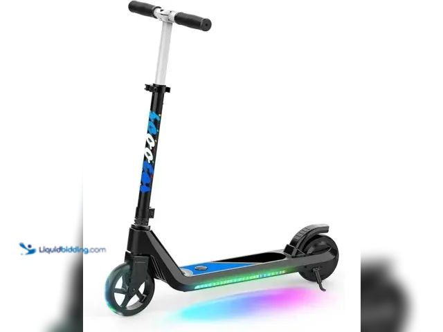 Lot 49-3600186 - Electric Scooter for Kids Age 6-10, Kick-Start Boost Scooter with Adjustable Speed and Height, Flash...