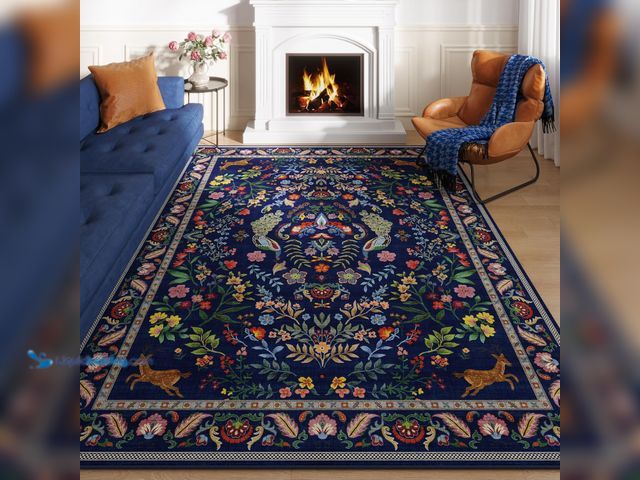 Lot 49-5437657 - 8x10 Area Rugs for Living Room Washable Rug Floral Non-Slip Large Rug for Living Room, Bedroom, Farm...