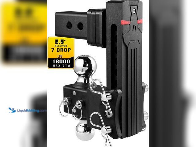 Lot 49-5483257 - Airbird Adjustable Trailer Hitch Ball Mount with 2" & 2-5/16" Dual Ball, 7-Inch Drop ，Only Fits 2.5-...