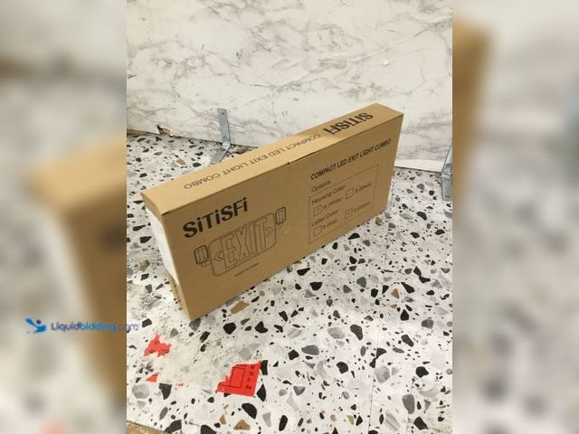 Lot 49-5478586 - Sitisfi Compact LED Exit Light Combo (White) (Green) Item is Factory Sealed