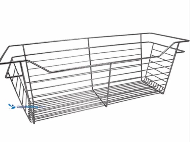 Lot 49-2000014 - Lot of (2) different sizes of Hafele Wire Closet Basket with Full Extension Slides, Chrome-plated, I...
