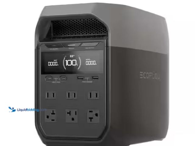 Lot 49-1623565 - Eco Flow 1800-Watt DELTA 3 Portable LFP Power Station, 1024Wh Battery Generator, Push-Button Start, ...