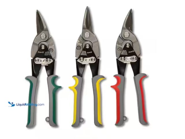 Lot 49-3613827 - Anvil Straight, Left, and Right Cut Aviation Snip Set (3-Piece), Model # ANVIL3PCSNIP, Unused  Ref#P...