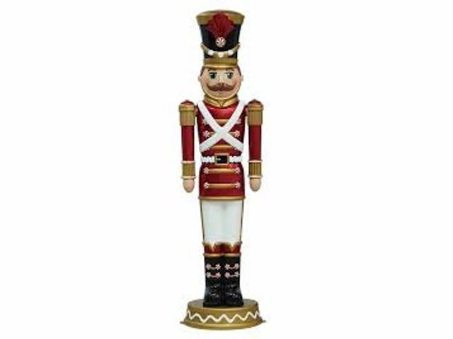 Lot 49-5454229 - Home Accents Holiday 6ft LED Candy Soldier Nutcracker.Model # 24SV24395.item unused.