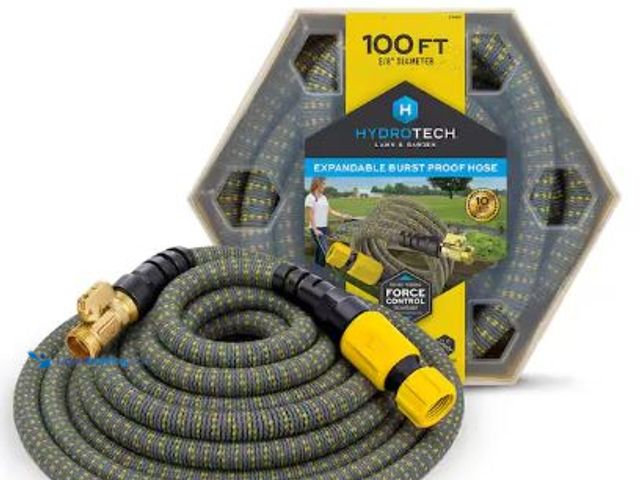 Lot 49-1517167 - Hydrotech
5/8 in. Dia x 100 ft. Expandable Garden Water Hose, Model # 8991, Unused   Ref#HDSR-0710