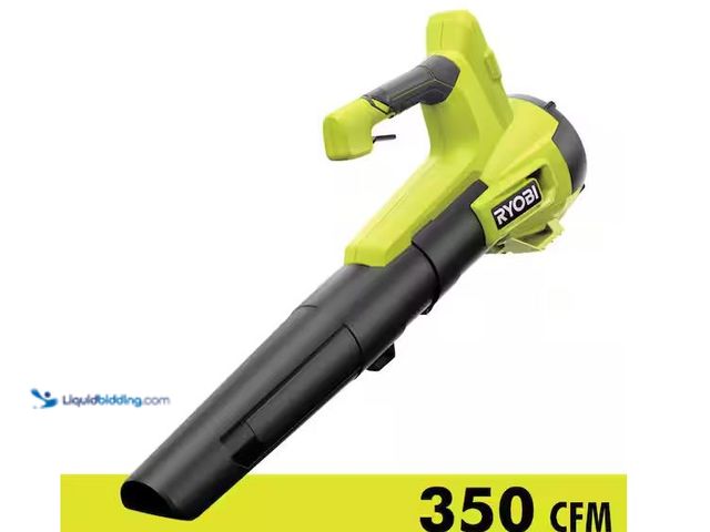 Lot 49-1579150 - RYOBI ONE+ 18V 100 MPH 350 CFM Cordless Battery Variable-Speed Jet Fan Leaf Blower (Tool Only) Model...