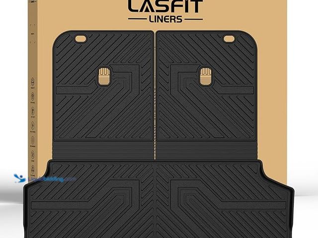 Lot 49-5446734 - LASFIT Cargo Mats & Backrest Mats for Kia EV9 2026 2025 2024, All Weather TPE Custom Fit Car Trunk M...