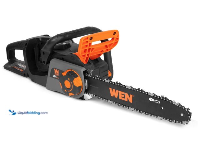 Lot 49-2001160 - WEN 20V Max 14-Inch Cordless Brushless Chainsaw (Tool Only – Batteries Not Included) (20754BT), Mode...