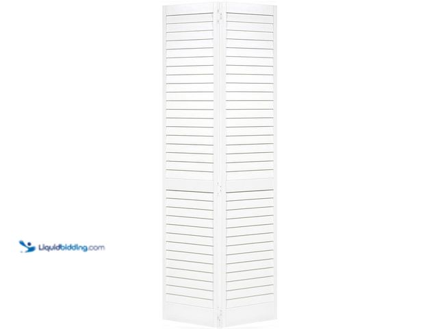 Lot 49-5543557 - Kimberly Bay
30 in. x 80 in. Plantation Louvered Solid Core Primed White Wood Interior Closet Bi-Fo...