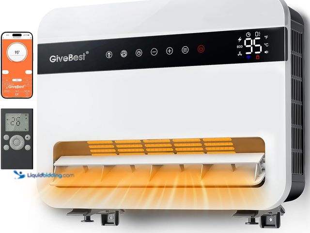 Lot 49-5473734 - Givebest-Wall-Heater-for-Indoor-Use, 1500W Electric-Space-Heater, 120°Vertical Oscillation,Compatibl...