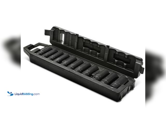 Lot 49-3565346 - Husky 1/2 in. Drive SAE 6-Point Deep Impact Socket Set with Storage Case (11-Piece) Model # H2DDIMP1...