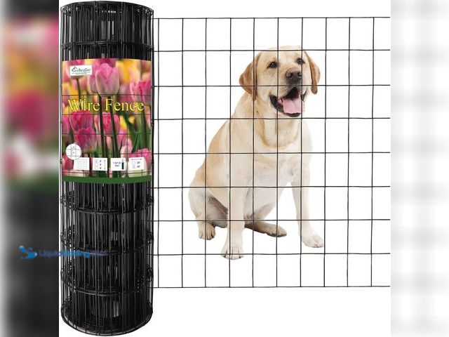 Lot 49-5416563 - Black PVC Coated Welded Wire Fence 24 Inch x 50 Foot, 2 Inch x 3 Inch 16GA, Garden Border Fencing Ro...