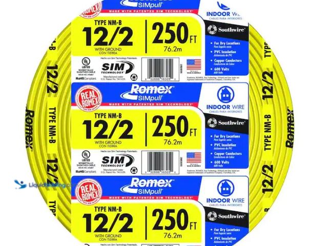 Lot 49-1547802 - Southwire 250 ft. 12/2 Solid Romex SIMpull CU NM-B W/G Wire, Model # 28828269, Unused.  Ref#HDPA116