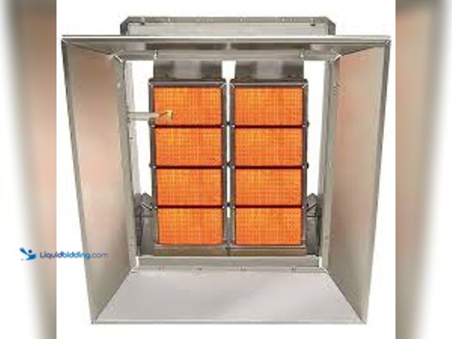 Lot 49-3539928 - SunStar SG Series Natural Gas Infrared Heater, 80000 BTU. Item #: WBB2093432. Used slightly.