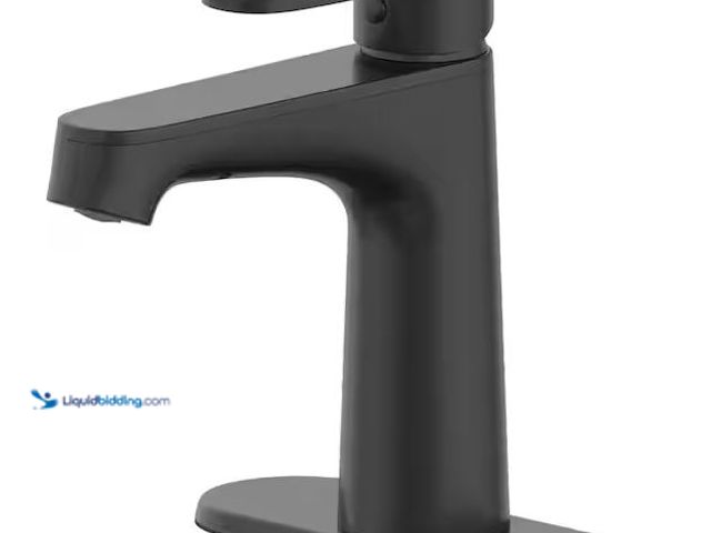 Lot 49-1568735 - Glacier Bay Kendrick Single Hole Single-Handle Bathroom Faucet in Matte Black Model # HD67958W-6510H...