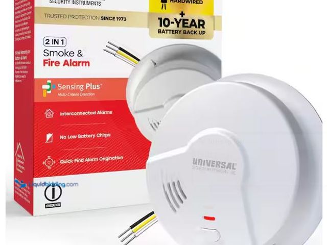 Lot 49-1568689 - Universal Hardware Hardwired and 10-Year Battery Backup Smoke Detector with Ionization Sensor Model ...