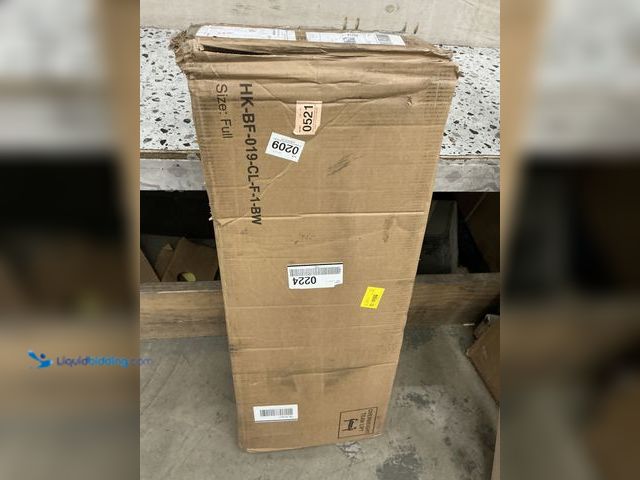 Lot 49-5552541 - Full Size Bed Base Frame. Black Metal. SKU #hk-bf-019-cl-f-1-bw. Unused with hardware and attachment...