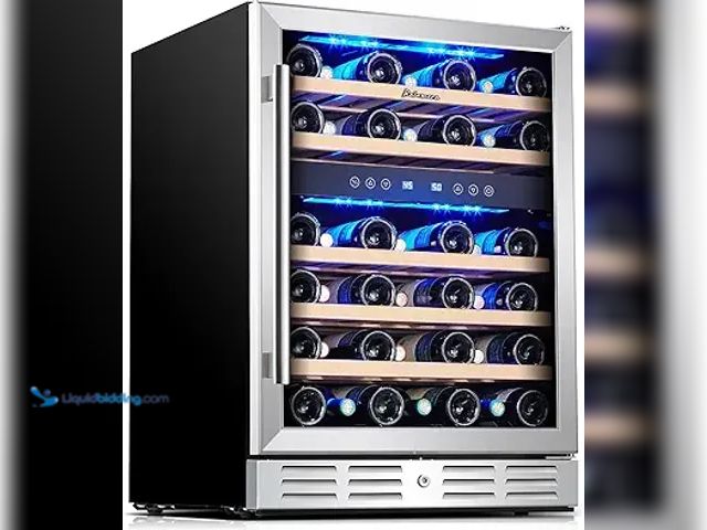 Lot 49-1510765 - Kalamera 24 inch Wine Cooler, 46 Bottle - Dual Zone Built-in or Freestanding Fridge with Stainless S...