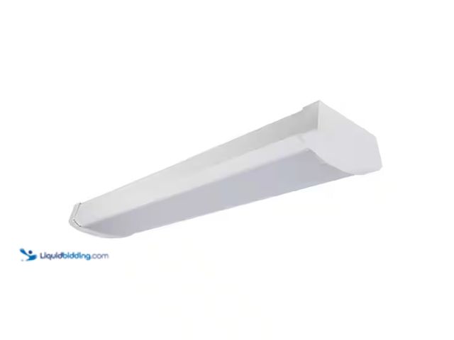 Lot 49-1556568 - Commercial Electric 1-Pack 48 in. 4000 Lumens Integrated LED White Wraparound Light 4000K Bright Whi...