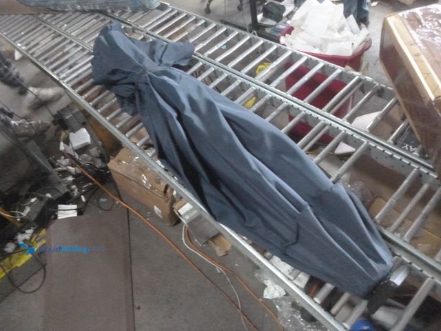 Lot 49-3466018 - 9ft Navy Blue Solar Post Umbrella, Unused  Ref#4G0801