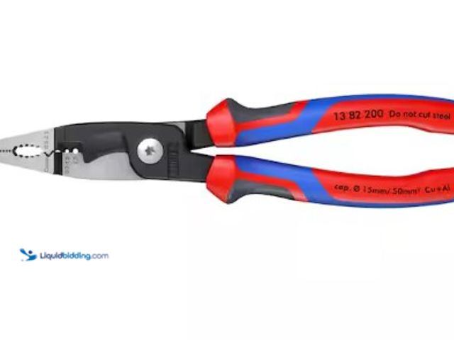 Lot 49-3615658 - KNIPEX Heavy Duty Forged Steel 6-in-1 Electrical Installation Pliers with Multi-Component Grip, Mode...