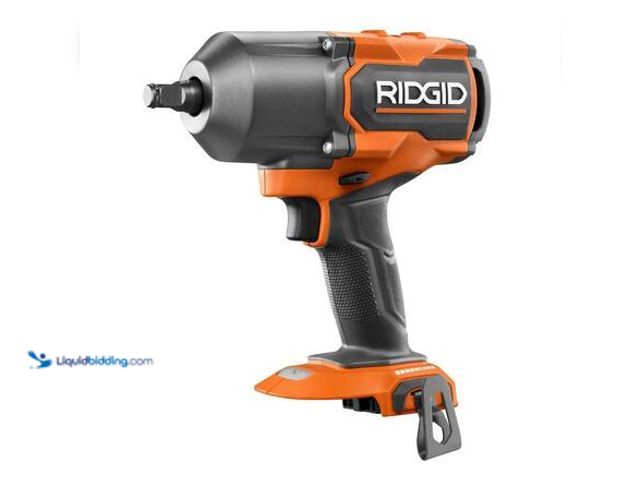 Lot 49-3565240 - RIDGID
18V Brushless Cordless 4-Mode 1/2 in. High-Torque Impact Wrench (Tool Only)  Model # R86212B...