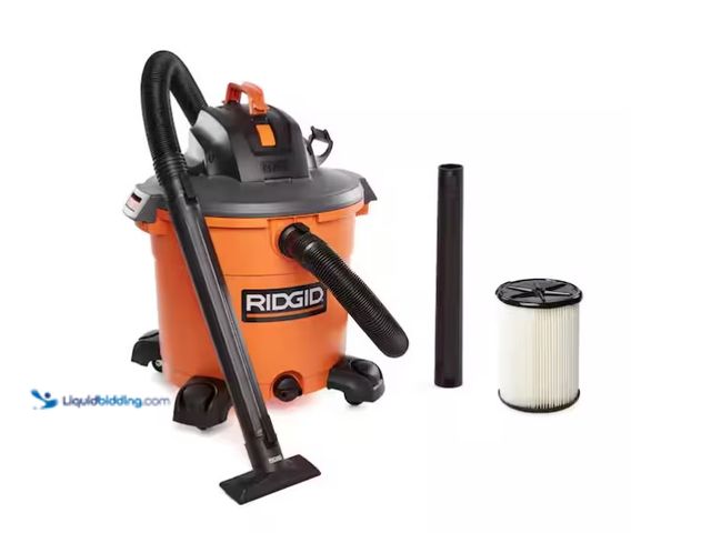 Lot 49-1571035 - RIDGID 16 Gal. 5.0 Peak HP NXT Shop Vacuum Wet Dry Vac with General Debris Filter, Locking Hose and ...